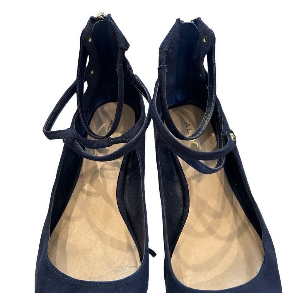 Aldo Marieta navy and gold ballet flats- size 8.5 - Picture 3 of 7